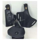 Three gun holsters, Desantis 032, sig, Safarland