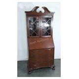 Secretary Desk, bookcase top, slant drop front