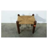 Rush seat stool, 12" tall, needs cleaned
