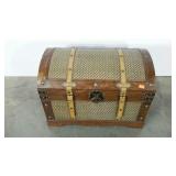 Decorative trunk, features straps and