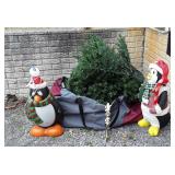 Christmas Decorations Lot, 2 Outdoor Penguins,