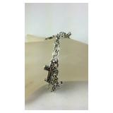 Premier design jewelry 8in silvertone cross