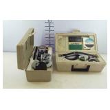 Two vintage dymo label makers with tape