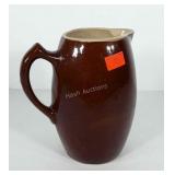 Stoneware pitcher, 9" h, has crazing inside, see