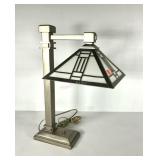 Craftsman style table lamp with glass shade,