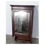 Medicine Cabinet, nice Walnut made, 22wx11dx39"