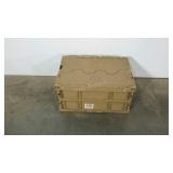 Plastic utility tote, interlocking lid, 16 x 24 x