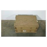 Plastic utility tote, interlocking lid, 16 x 24 x