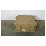 Plastic utility tote, interlocking lid, 16 x 24 x