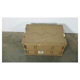 Plastic utility tote, interlocking lid, 16 x 24 x