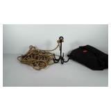 Grappling hook and rope with bag