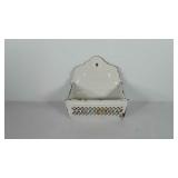 Enameled wall hanging bill collector or decor