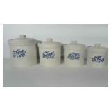 Set of Pfaltzgraff Yorktown canisters in very