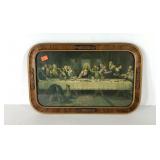 Early Last Supper print, framed 23x15