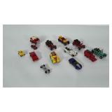 Toy car lot. Makers include Tootsie toy,  Hot
