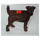 Cast iron dog boot scraper. 8 inches tall.