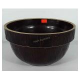 Stoneware mixing bowl, has two chips on