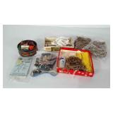 Sewing lot: thread, ribbon, measuring tape and