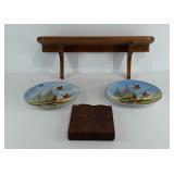 Decor group, two Norceest collectors plates,