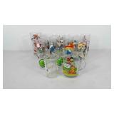 Advertising, juice and water glasses, includes