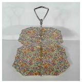 2 tiered tidbit / cookie tray, made in