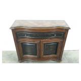 Asian inspired cabinet,  serpentine front, 34"