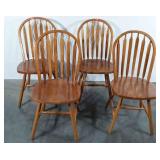 4 arrow back dining chairs, wear as shown