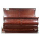 King size sleigh bed, head and footboard with