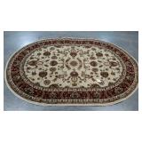 Area rug, oval, 63" x 86"