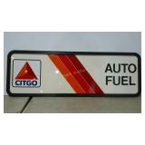 Citgo metal advertising piece. 74"×25".