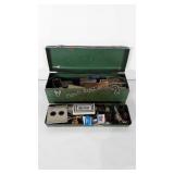 MW metal toolbox. Measures 19x6x6 inches. Inside