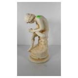 Boy with Thorn sculpture, 16" h, has damage, see