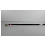 Cane with sugar skull, 37" L