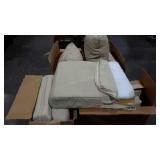 Skid lot of furniture cushions. Five seats, five