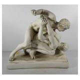 The Wrestlers sculpture, 18" H x 18" L, seller 38