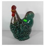 Ceramic chicken, 13" H, has crazing through out,