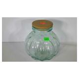 Glass cookie jar with cork lid, SELLER CODE 38,