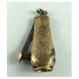 Gold filled watch fob cigar cutter