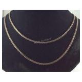 Sterling silver flapper necklace 41in