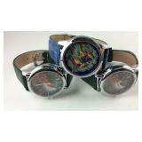 Three strand wrist watches all run