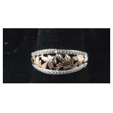 Size 7 vermeil rosegold and platinum coated