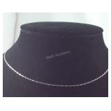 18in Italian Sterling fine flat link pendant