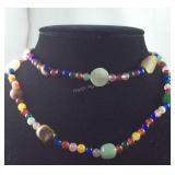 36in multi gemstone endless beaded necklace