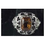 Size 6 Brazilian citrine and Austrian crystal