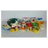 Group lot of older Fisher Price toys, most