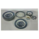 Blue and white ware, Currier and Ives, Royal