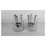 Two pillar candle holders