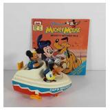 Mickey Mouse book and wind up toy