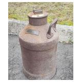 The Texas Company. Old metal Fuel Can, brass