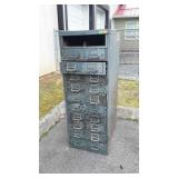 Industrial Metal Index File Cabinet, has 10